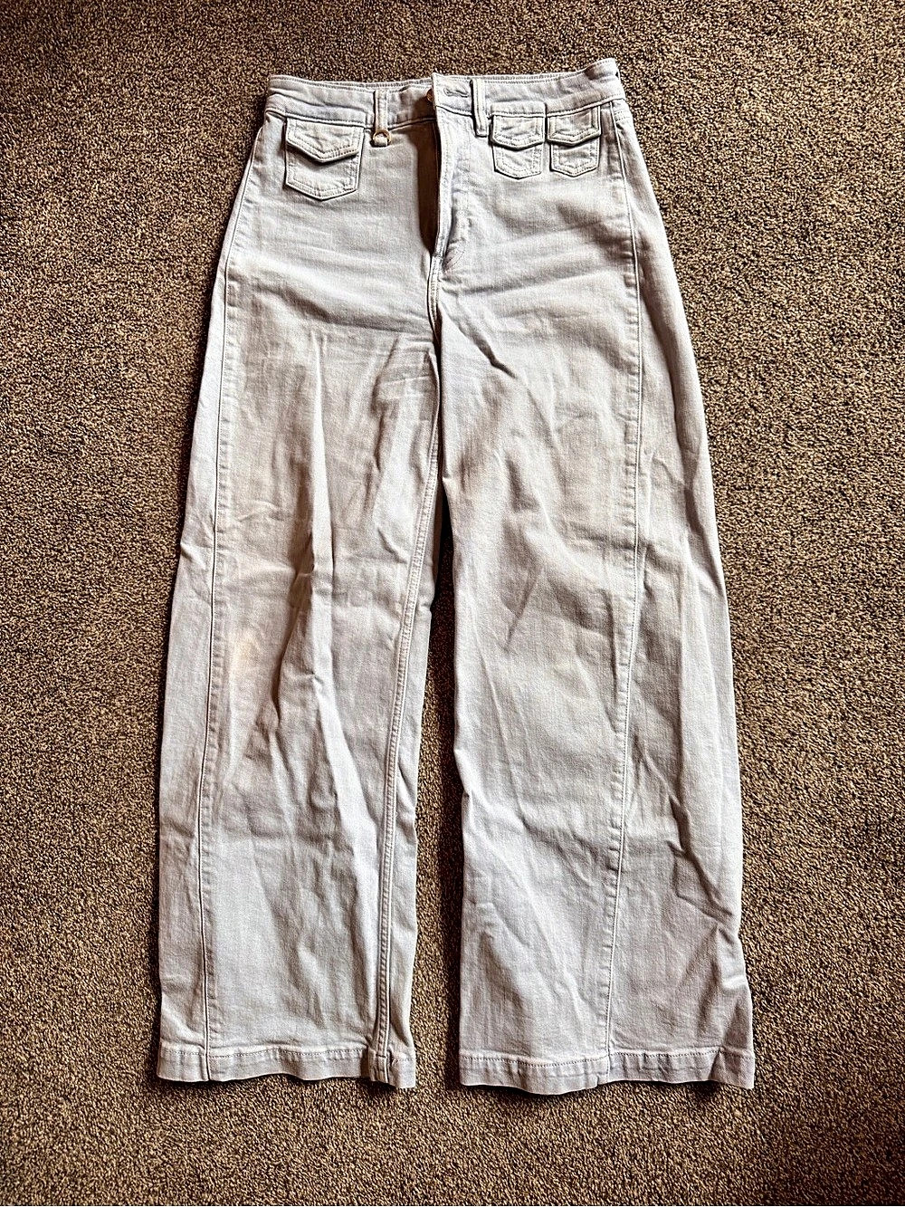 Gap Sky High Rise Wide Leg Jeans in Light Blue Waist 29